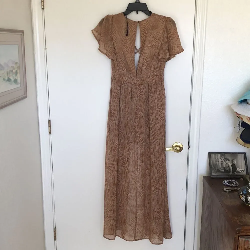 Material Girl Romper Size XS NWT Eel Skin print